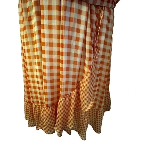Lauren Conrad Sleeveless Dress orange Gingham Women's plus size 4X - Picture 5 of 14